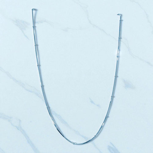 925 Sterling Silver Beaded Snake Chain Necklace